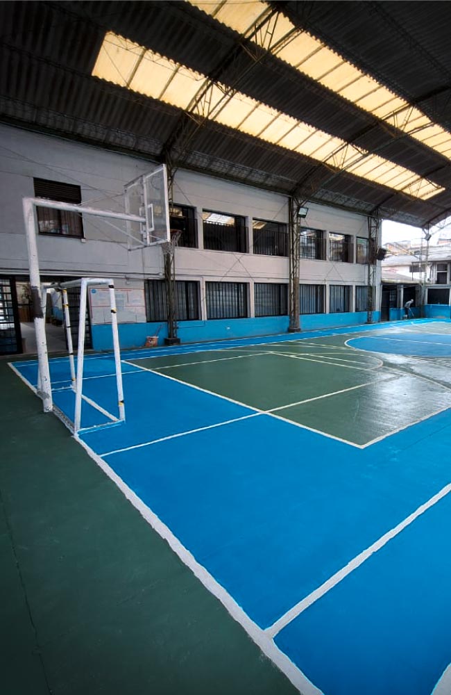 pintura de cancha deportiva por all design en manizales